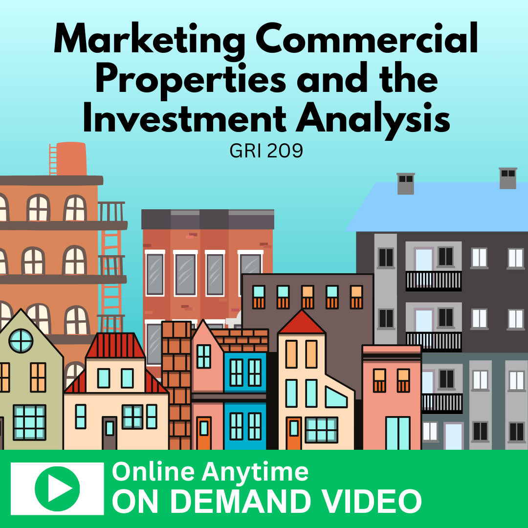 c.a.r. gri 209 marketing commercial properties investment analysis graduate realtor institute