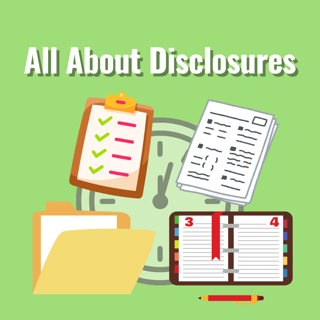 All About Disclosures - INTERACTIVE ONLINE ANYTIME